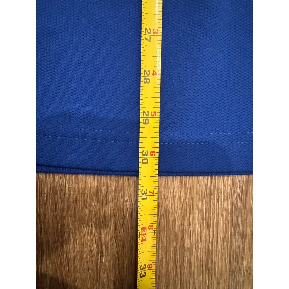 Kansas Jayhawks KU Adidas Climacool Short Sleeve Polo Shirt Men's Size XL Blue - Picture 5 of 7